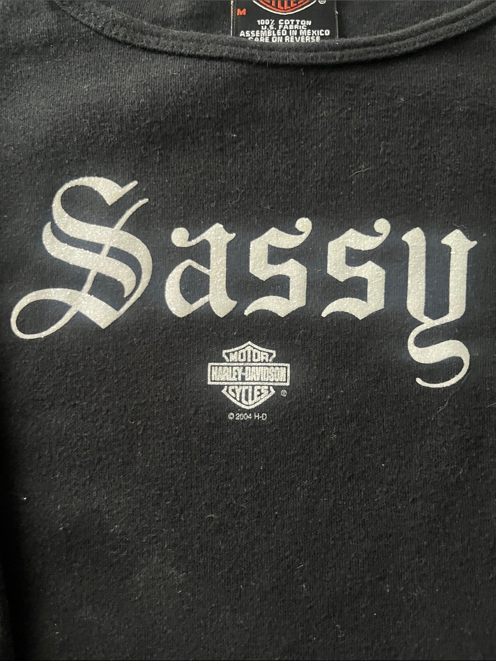 Harley-Davidson Black 'Sassy' Long-Sleeve Crew tee - Picture 2 of 5